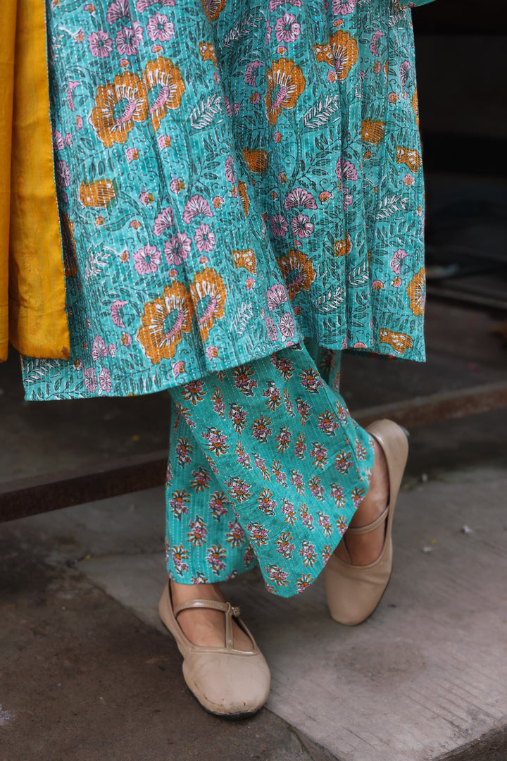 Alli • அல்லி — 3/4 Sleeve Gathered Anarkali Set