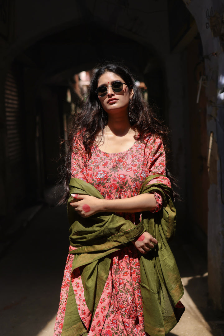 Thamarai • தாமரை — 3/4 Sleeve Gathered Anarkali Set