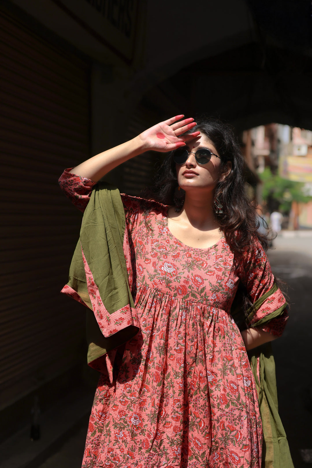 Thamarai • தாமரை — 3/4 Sleeve Gathered Anarkali Set
