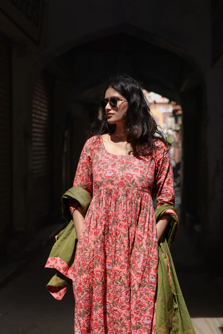 Thamarai • தாமரை — 3/4 Sleeve Gathered Anarkali Set