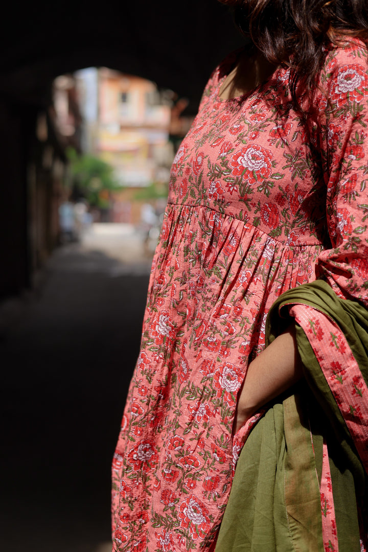 Thamarai • தாமரை — 3/4 Sleeve Gathered Anarkali Set