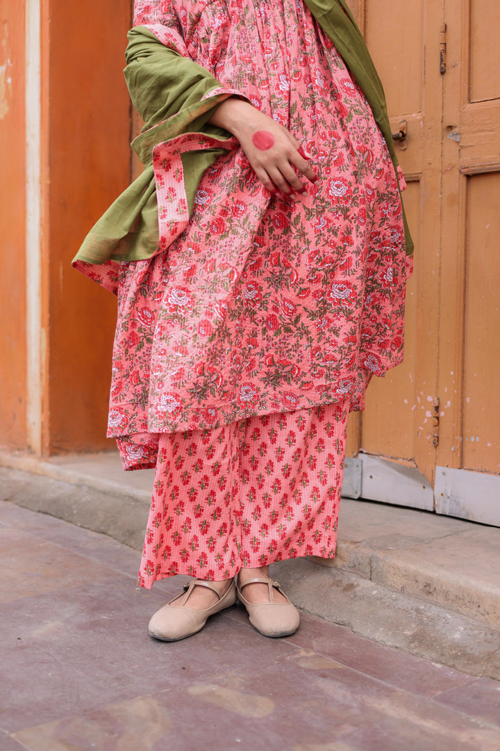 Thamarai • தாமரை — 3/4 Sleeve Gathered Anarkali Set