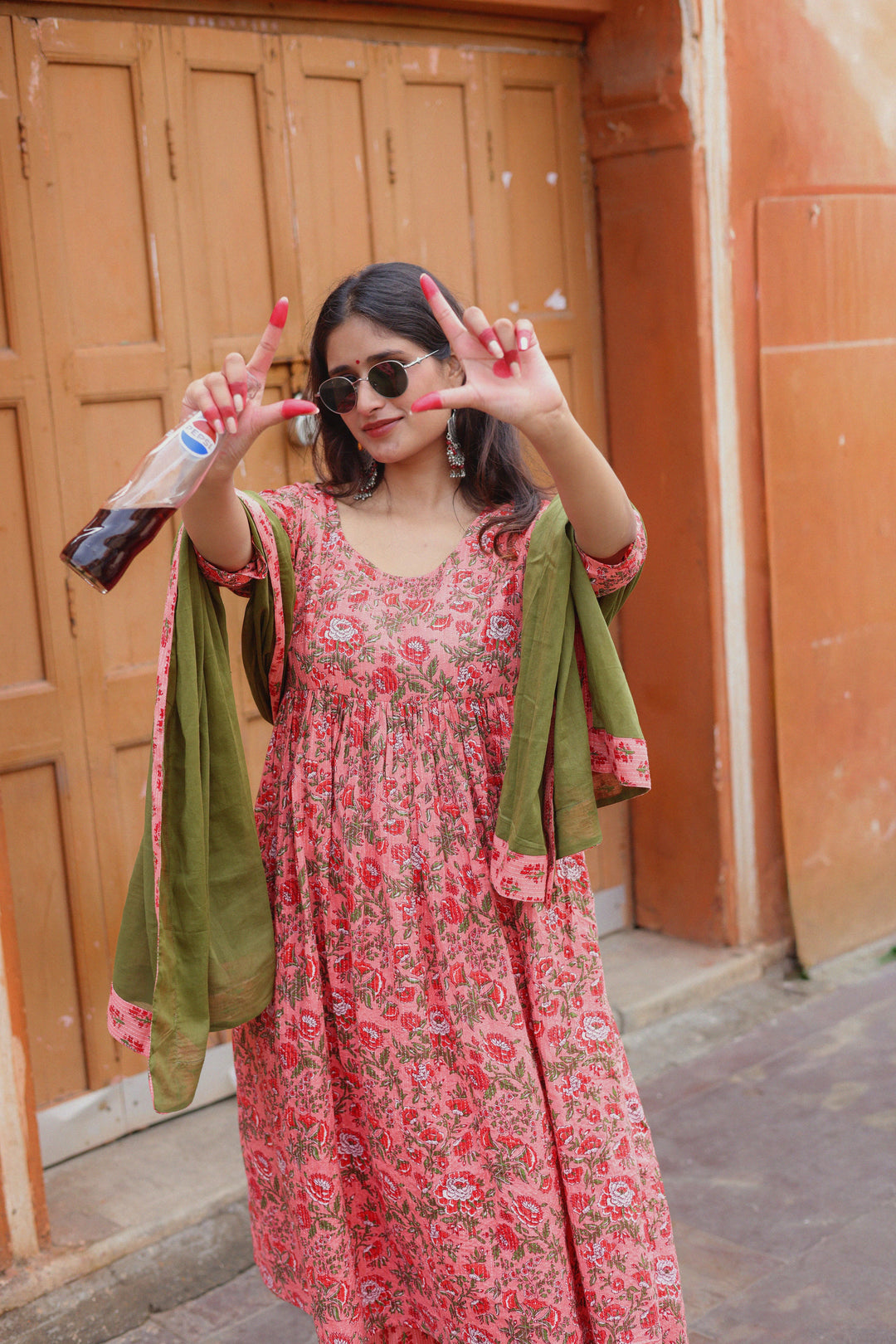 Thamarai • தாமரை — 3/4 Sleeve Gathered Anarkali Set