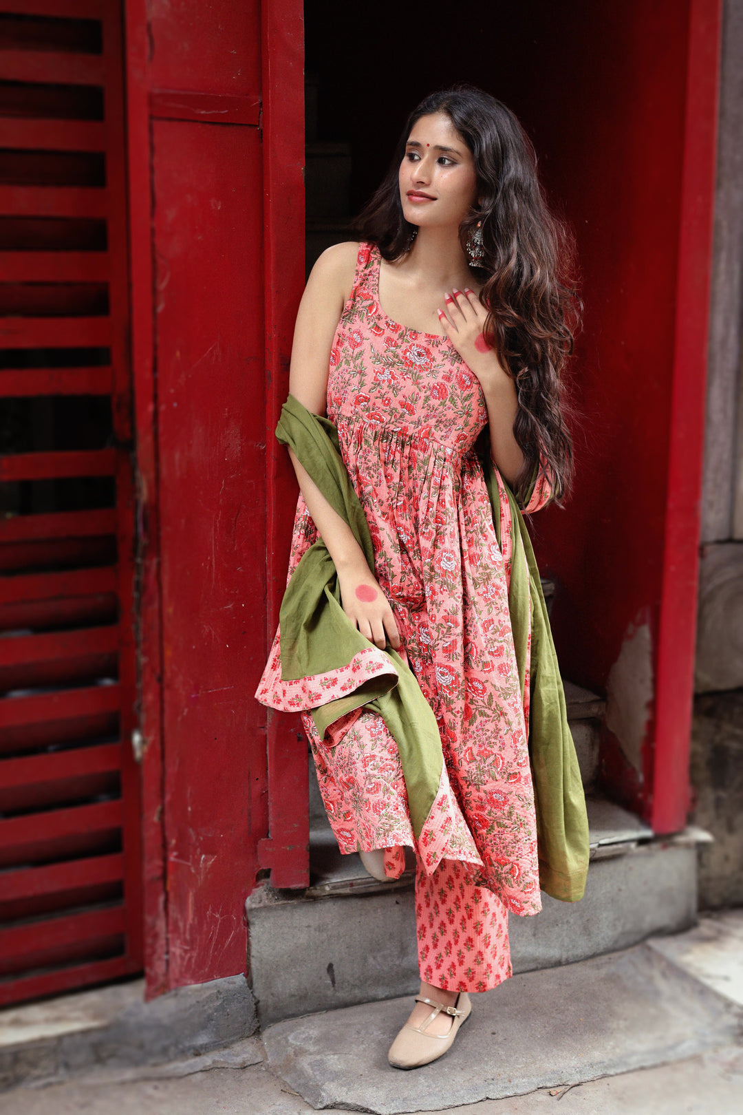 Thamarai • தாமரை — Sleeveless Gathered Anarkali Set