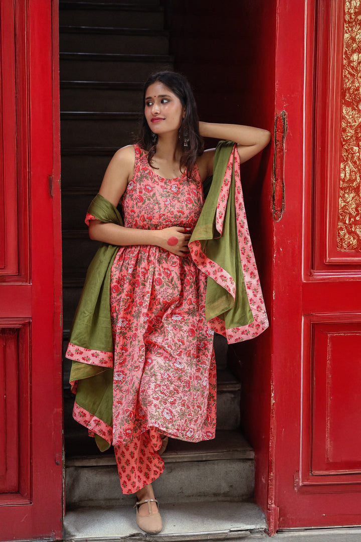 Thamarai • தாமரை — Sleeveless Gathered Anarkali Set