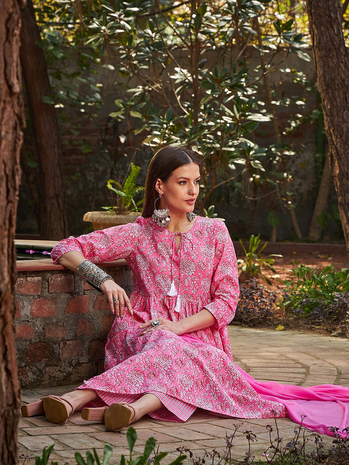 Rosette Charm Cotton Kurta Set