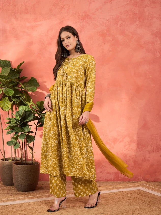 Marigold Hues Cotton Kurta Set