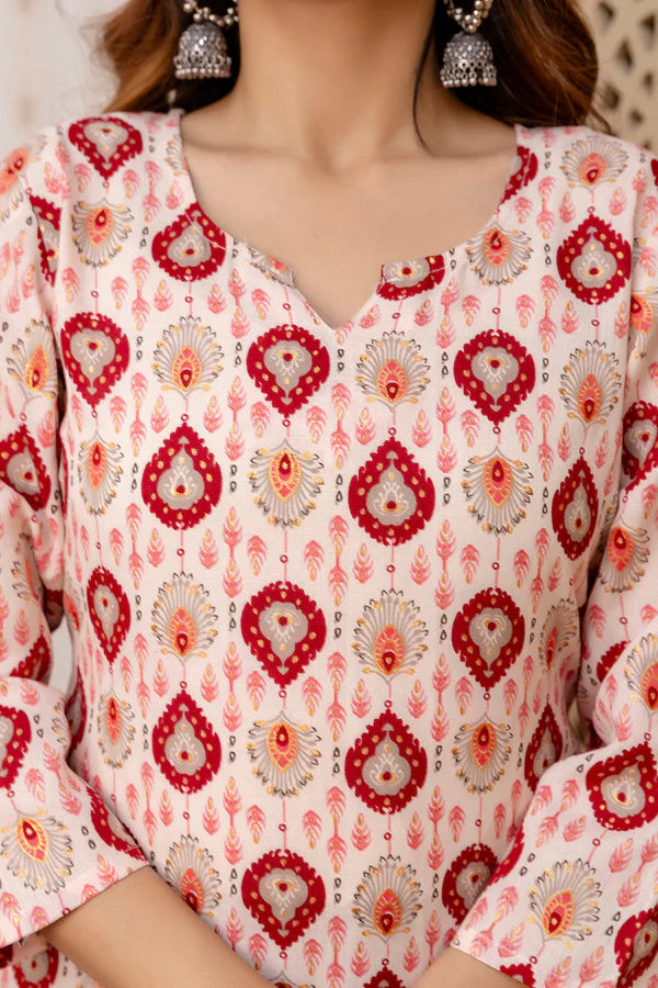 Kurta Top in Ivory Glaze