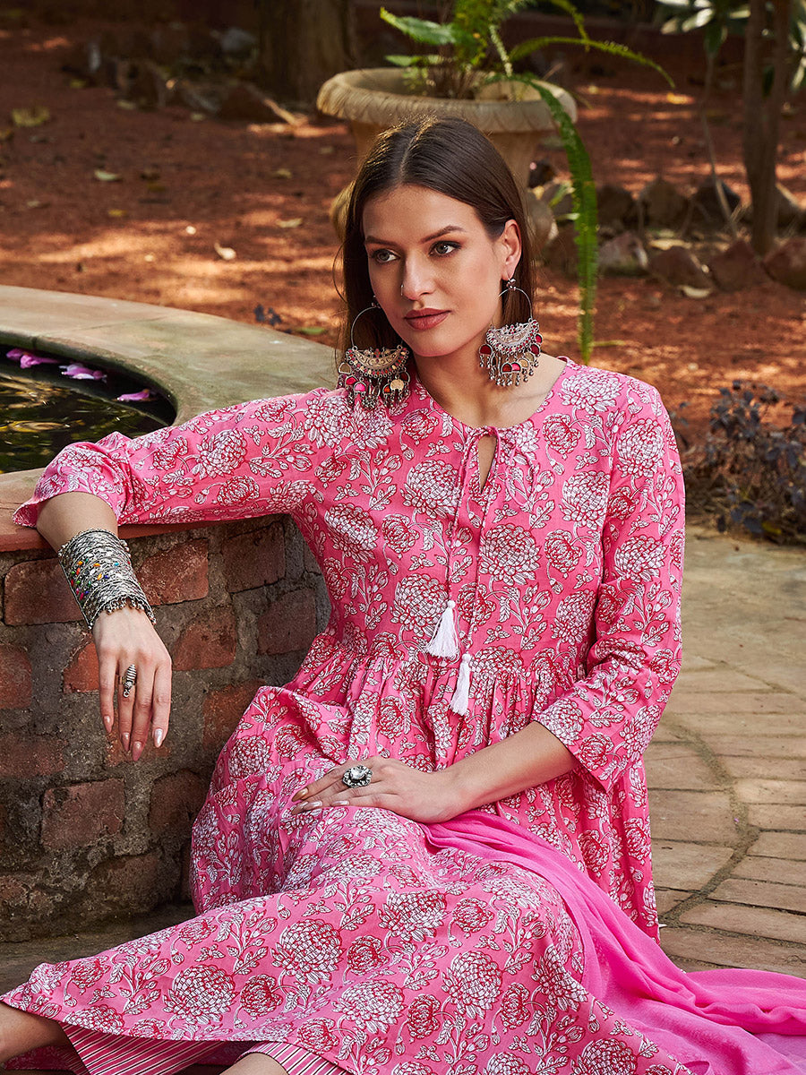 Rosette Charm Cotton Kurta Set