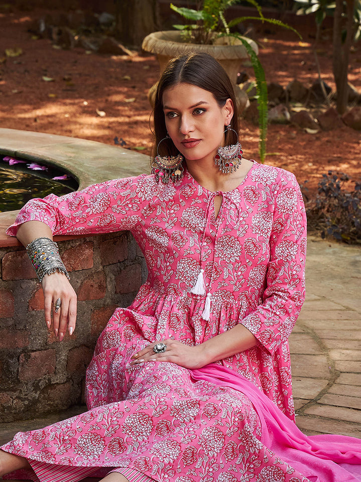 Rosette Charm Cotton Kurta Set