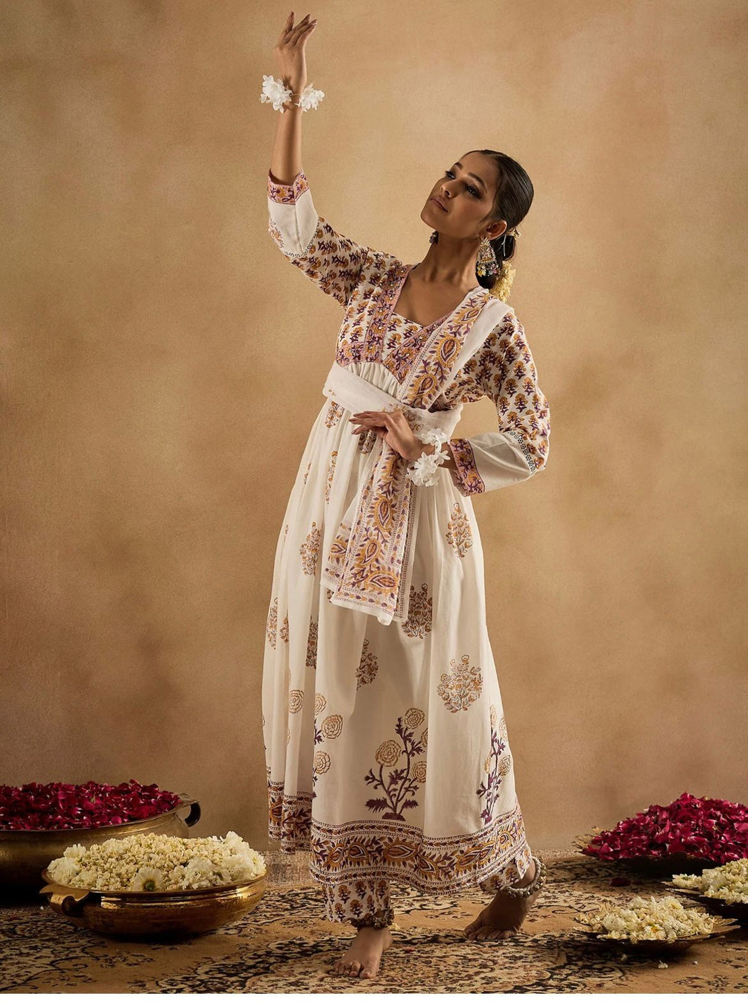 Elaichi Milk Cotton Kurta Set