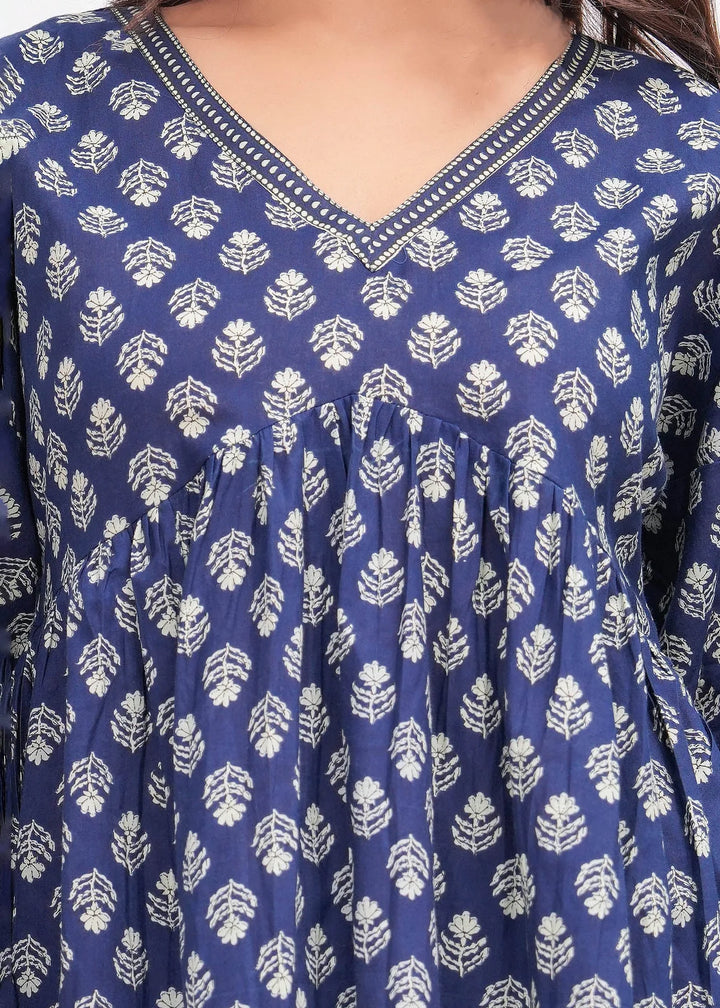 Peplum Top in Royal Tide