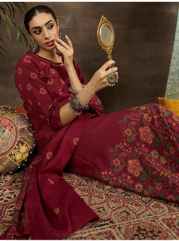 Cherry Kaju Katli Kurta Set