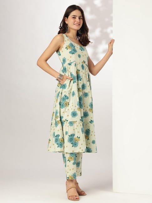Yellow Gulaabe Cotton Kurta Set