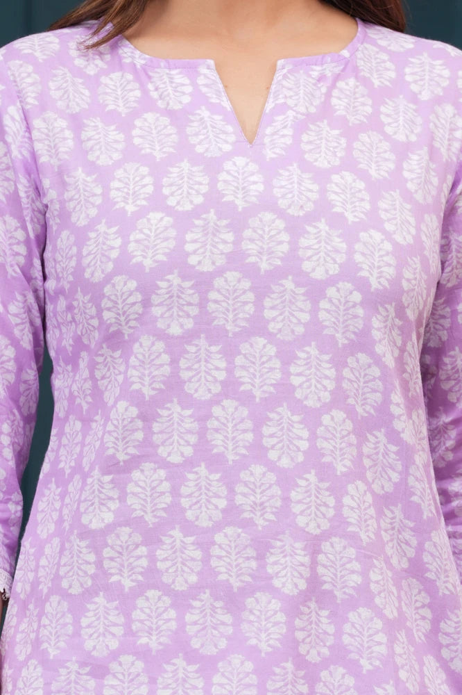 Tunic Top in Lilac Cream