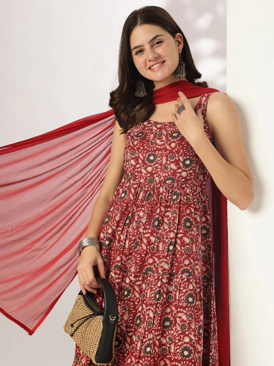 Beetroot Halwa Cotton Kurta Set
