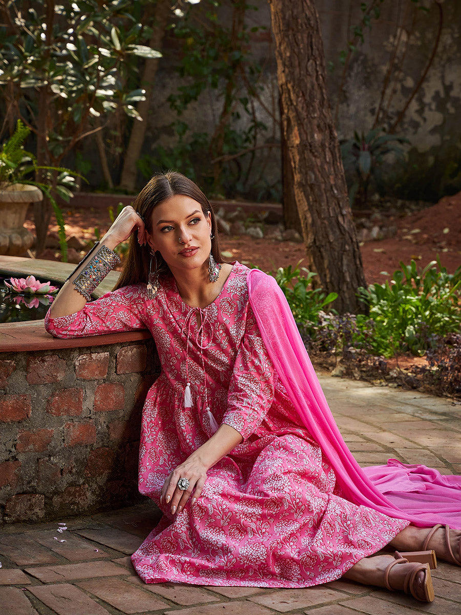 Rosette Charm Cotton Kurta Set