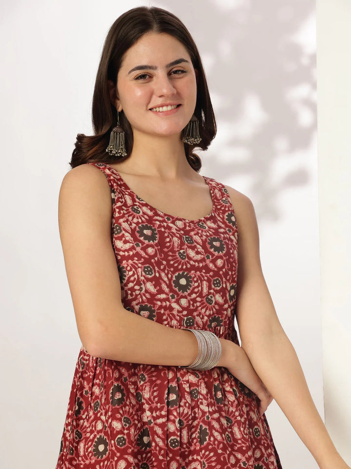 Beetroot Halwa Cotton Kurta Set