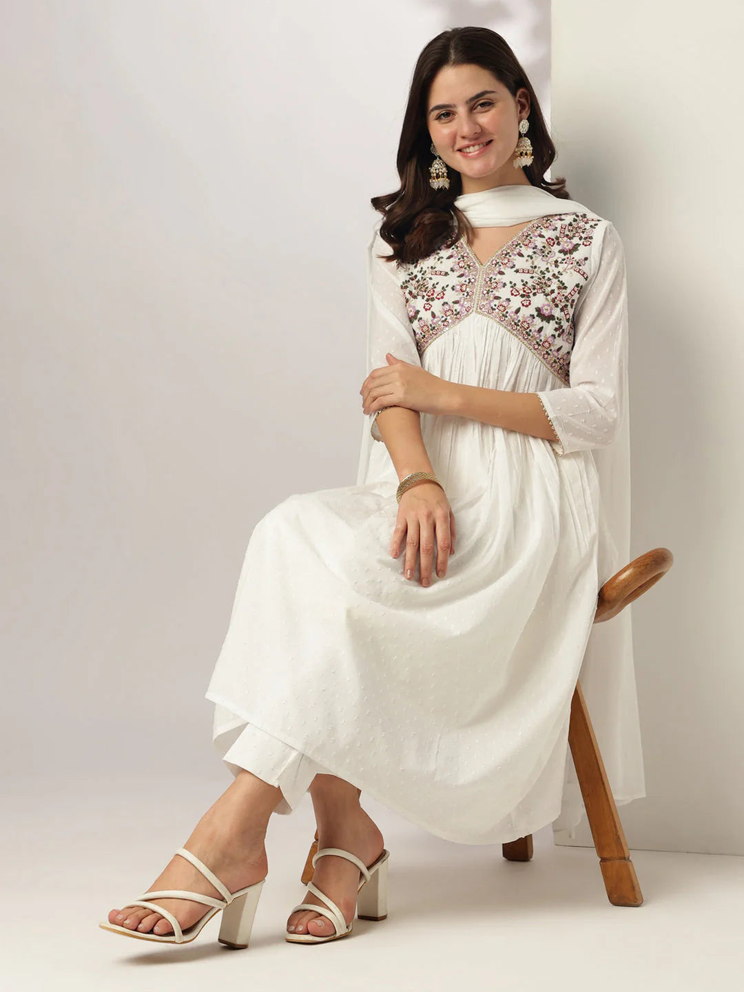 Badam Lassi Cotton Kurta Set