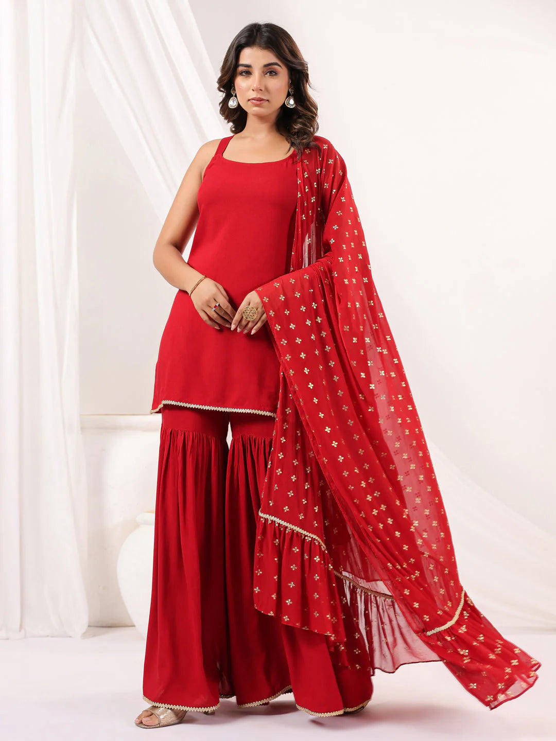 Saffron Kulfi Rayon Kurta Set