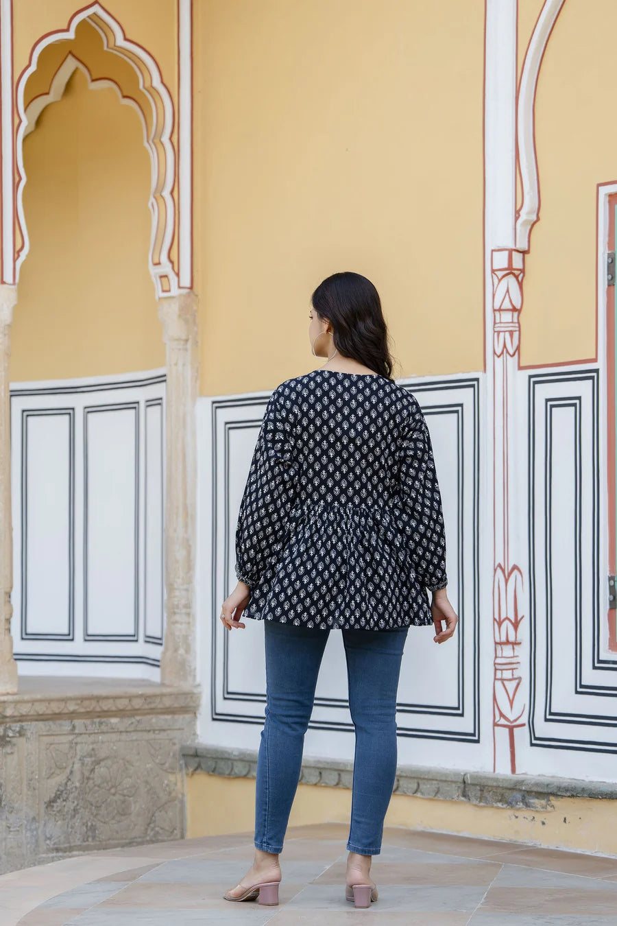 Peplum Top in Kajal Luxe
