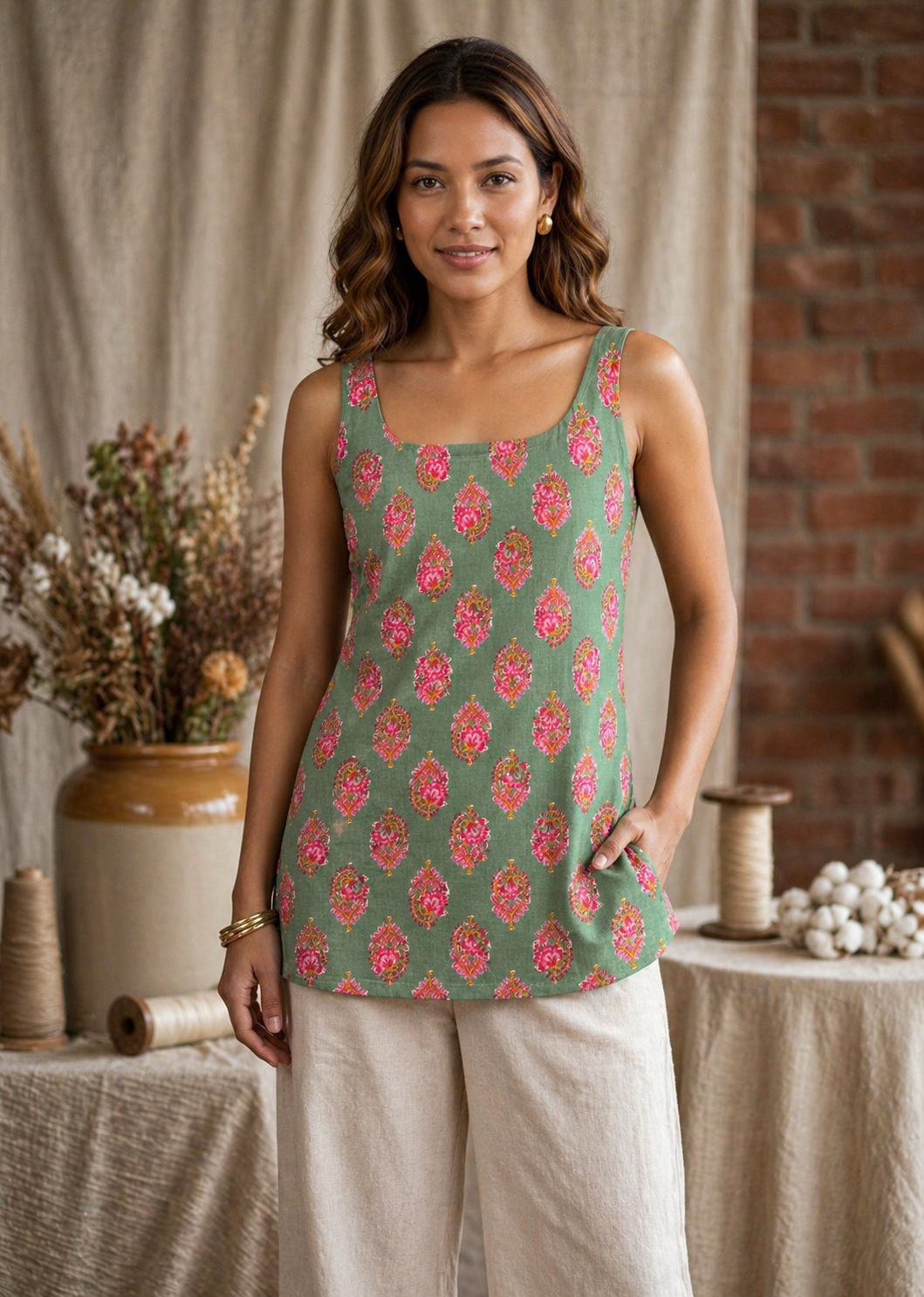 Holly Petal Sleeveless Top