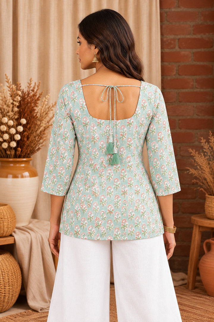 Mint Jasmine 3/4 Sleeve Top