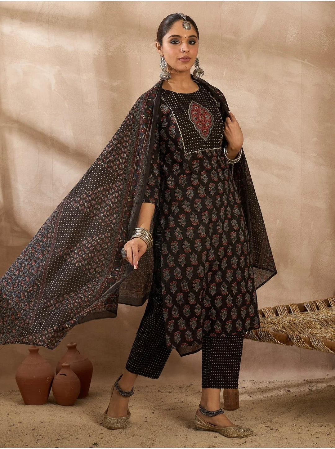 Coffee Mittai Cotton Kurta Set