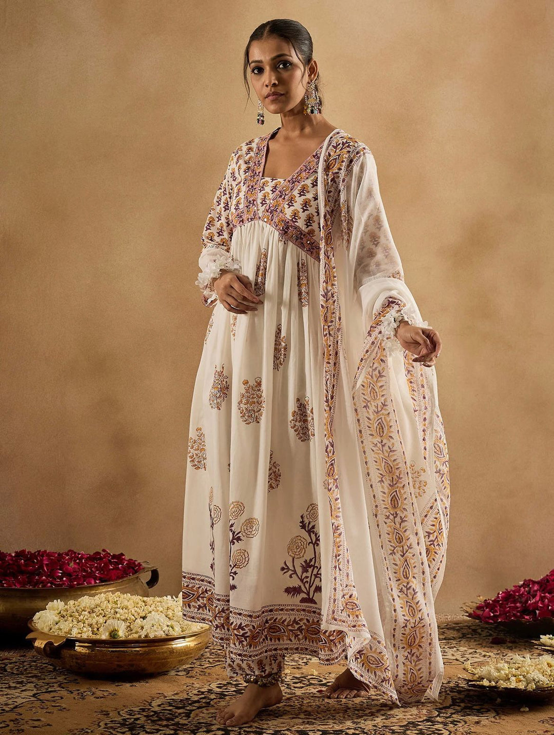Elaichi Milk Cotton Kurta Set