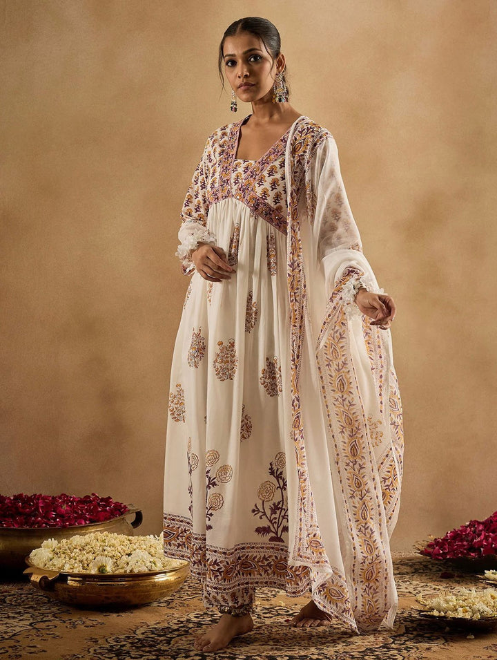 Elaichi Milk Cotton Kurta Set