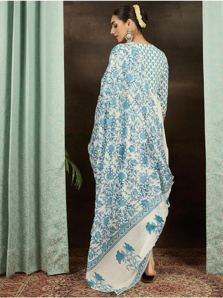 Palkova Blues Cotton Kurta Set