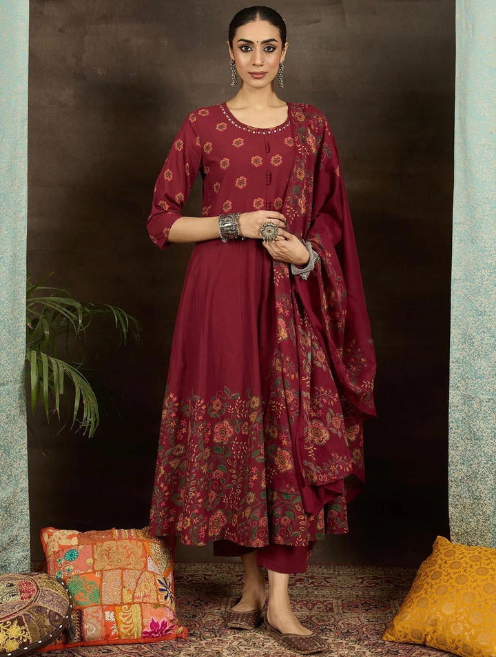 Cherry Kaju Katli Kurta Set